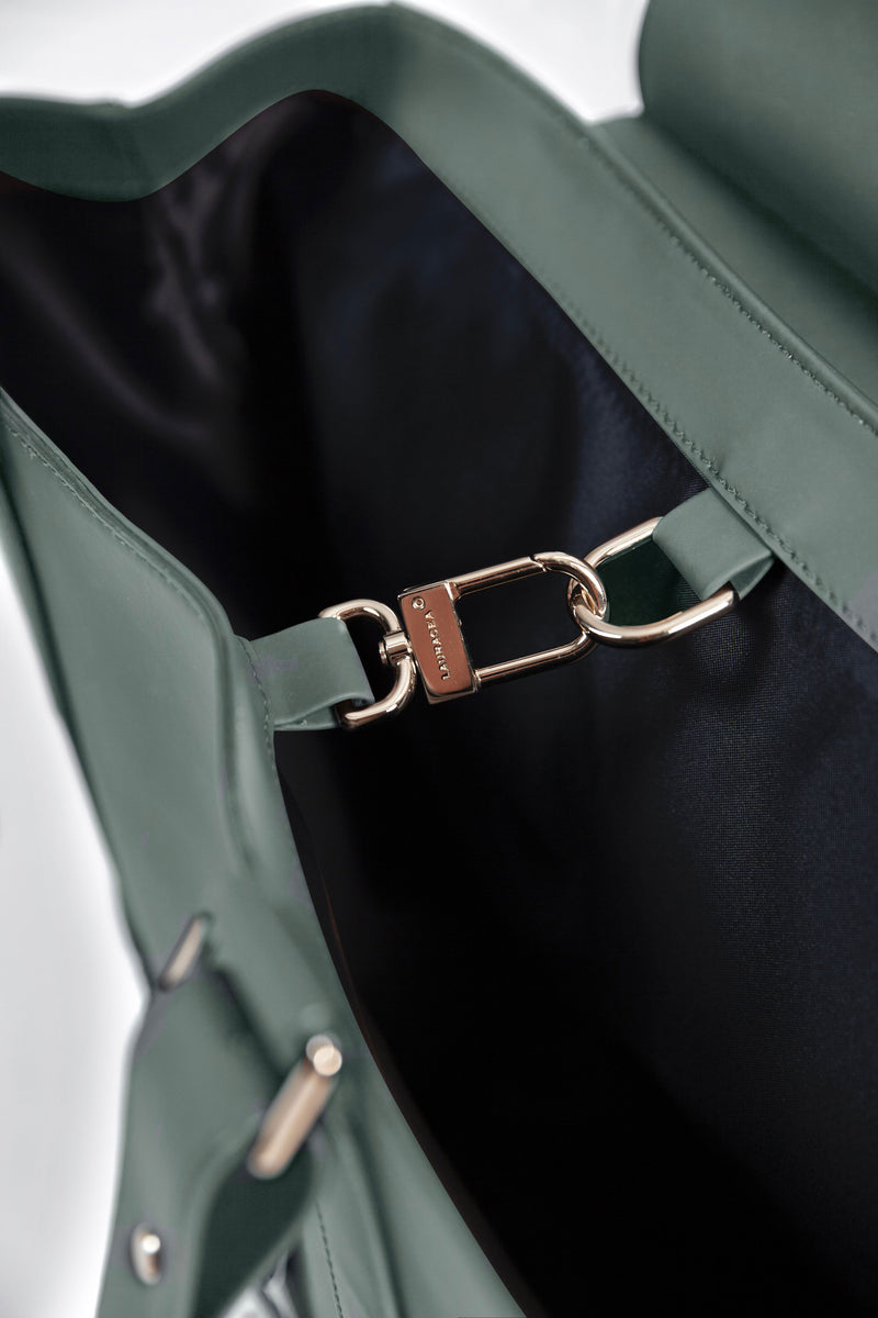 Convertible Backpack Tote Khaki Matte [Weekend Bag, Leather Bag, Quality Bag]