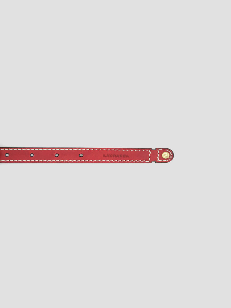 Dog Kit Red [Leather Puppy Collar, Simple Collar]