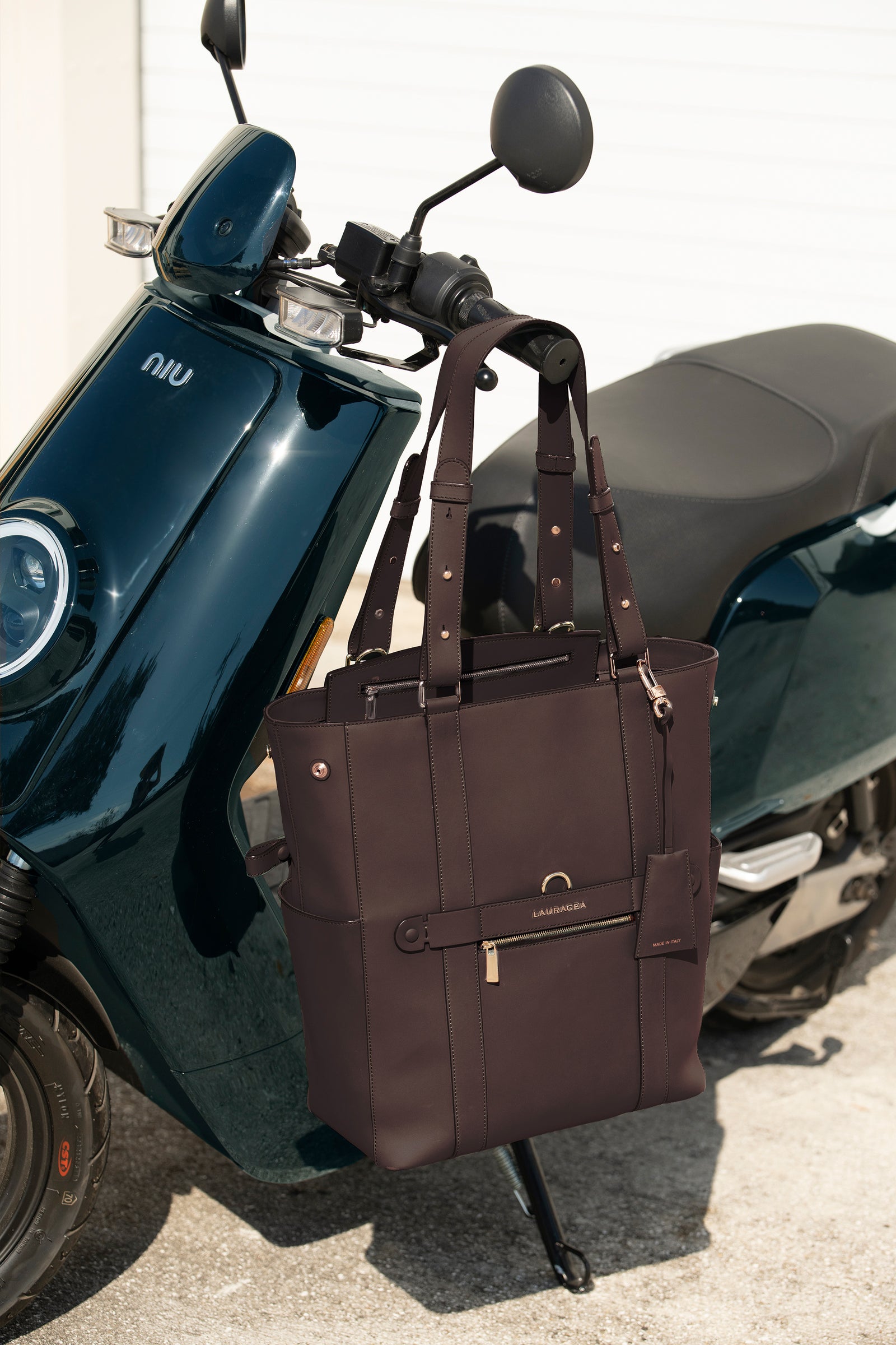 CONVERTIBLE BACKPACK TOTE - CHOCOLATE MATTE | LAURACEA