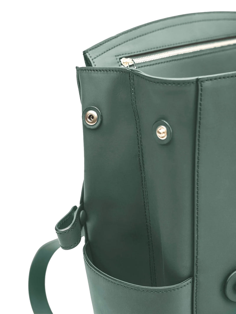 CONVERTIBLE BACKPACK TOTE - KHAKI WATERPROOF LEATHER