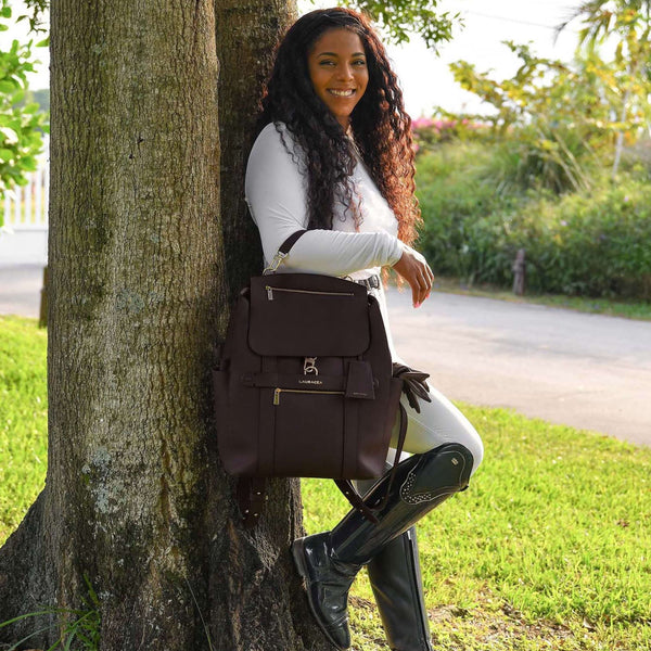 CONVERTIBLE BACKPACK TOTE - CHOCOLATE MATTE