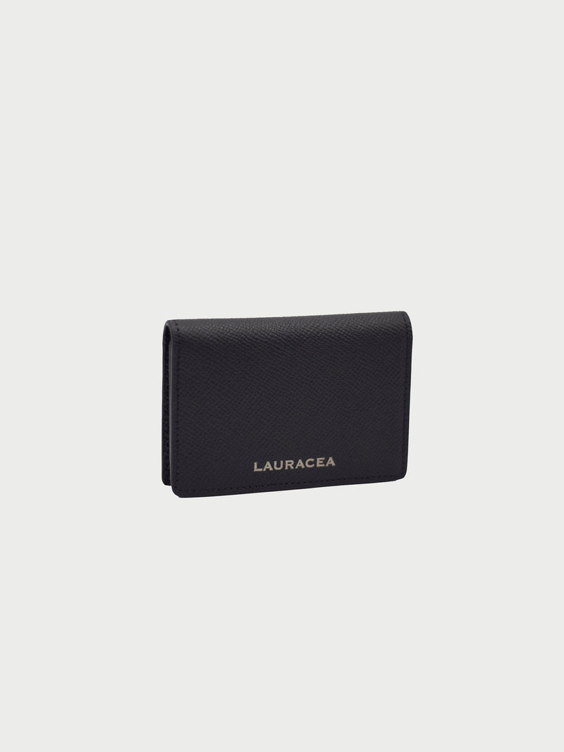 Card Case Black Front Side [Black Leather, Equestrian Accessories, Credit Card Case, Premium Quality]