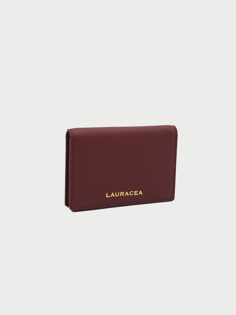Card Case Merlot Front Side [Merlot Leather, Fashionable, Credit Card Case, Premium Quality]