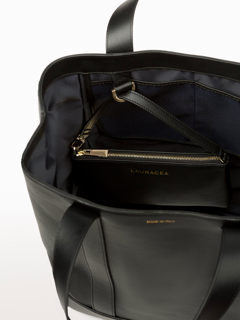 Classic Tote Black [Purse with Pockets, Functional Purse, High Quality, Weekend Bag]