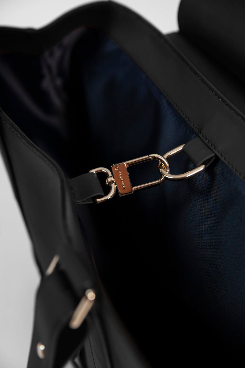Convertible Backpack Tote Black Matte [Weekend Bag, Leather Bag, Quality Bag]