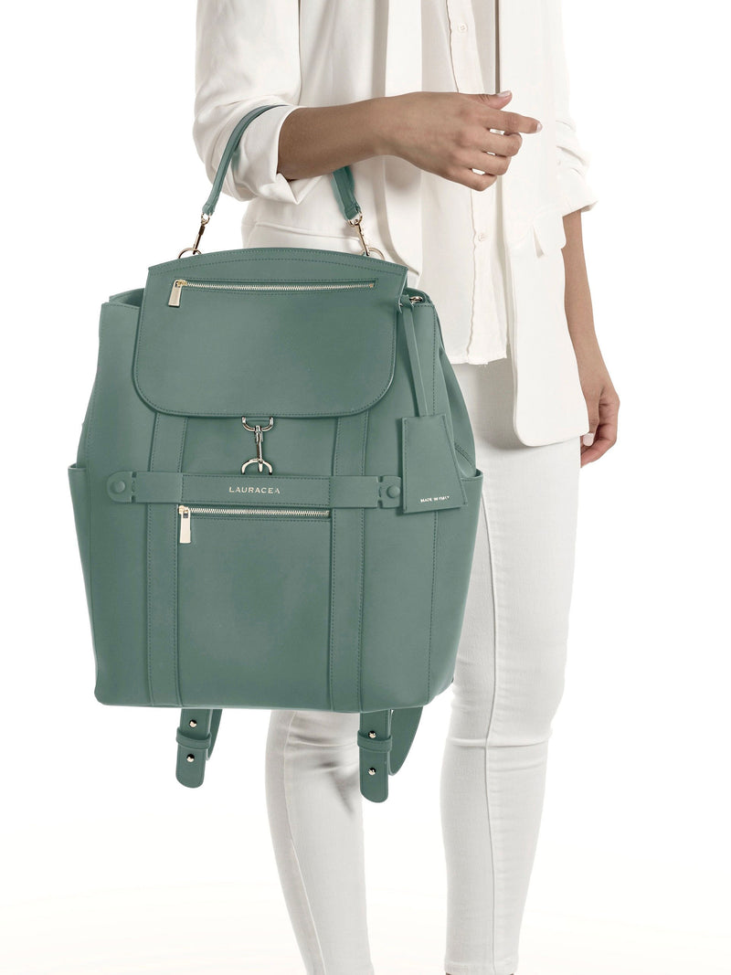 Convertible Backpack Tote Khaki Matte [Convertible Bag, Leather Convertible Backpack, Equestrian Gear]
