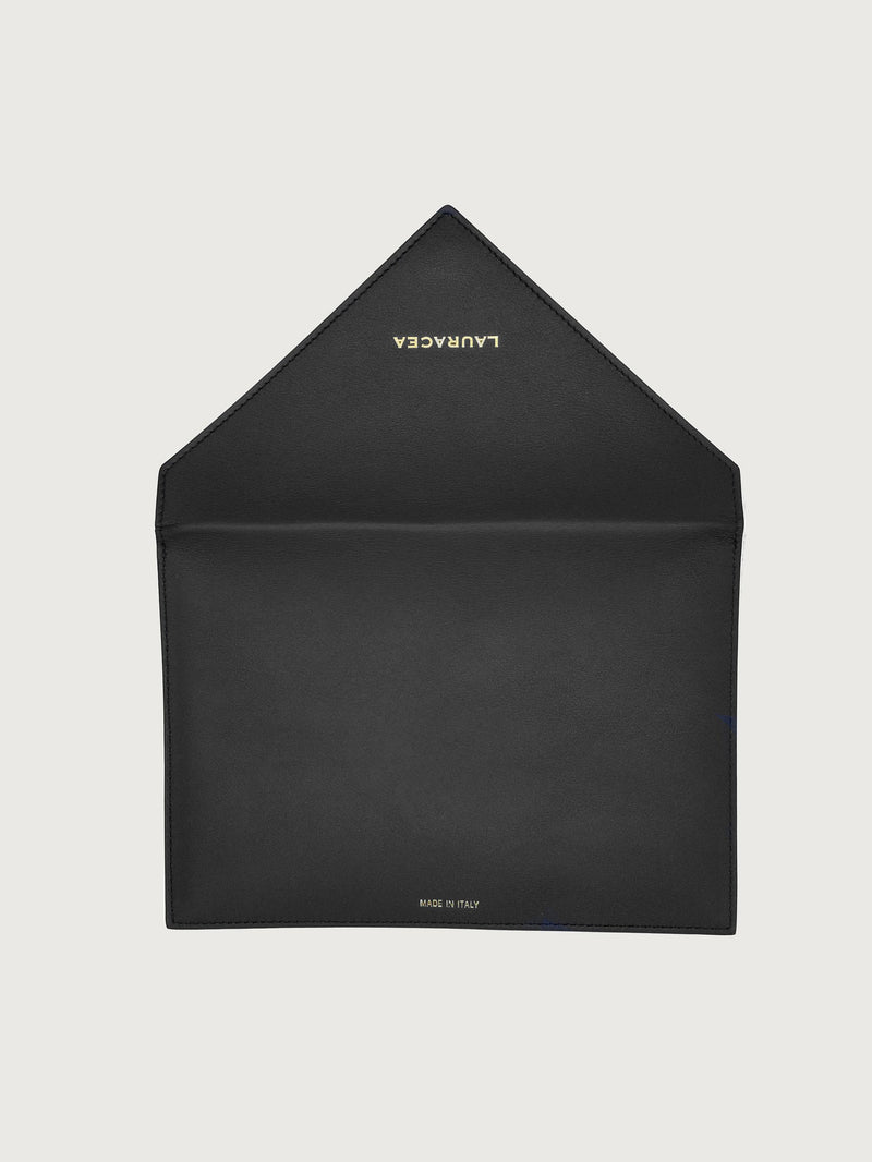 Envelope Black [High Quality Clutch, Leather Wallet, Small Black Wallet, Clutch Bag]
